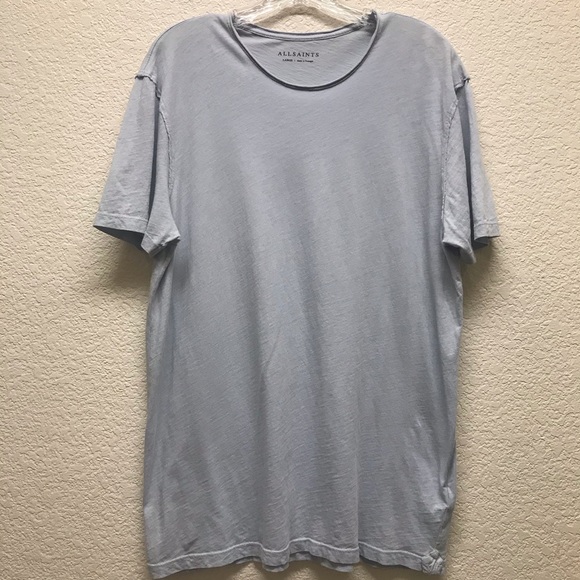 AllSaints | Figure Short Sleeve Crew Tee Soft Blue - Picture 2 of 7